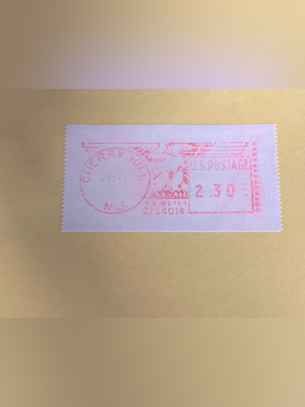 Twenty Nine (29) Vintage 1984 USPS Meter Stamps $50 Value Cherry Hill NJ - Picture 2 of 9